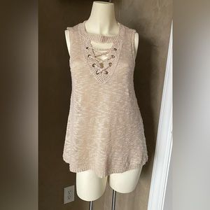 Braeve Women Beige Pullover Sweater Top Size L